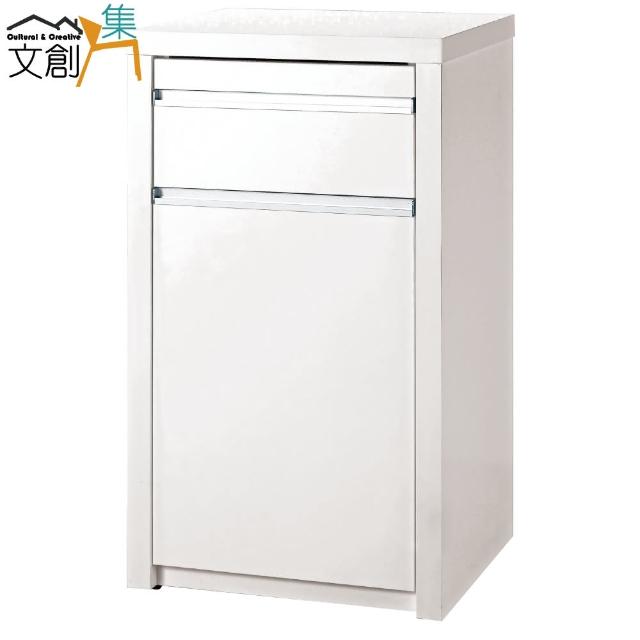 【文創集】羅加  時尚白1.5尺餐櫃-收納櫃