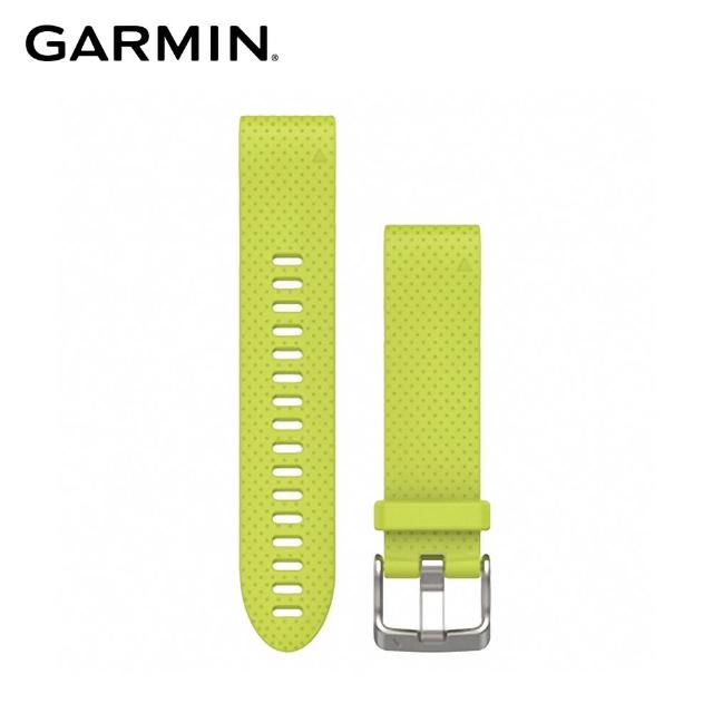 【GARMIN】QUICKFIT 20mm 螢亮黃矽膠表帶