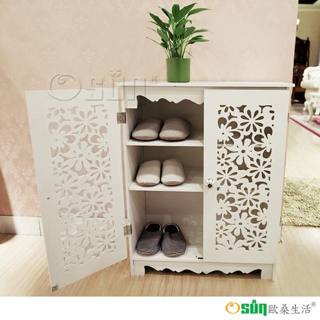 【Osun】DIY木塑板 雙門櫻花立櫃(CE178- XG01)
