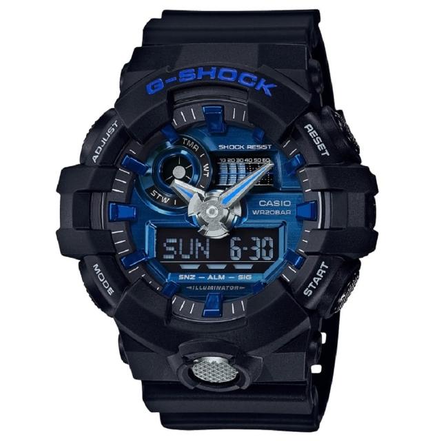 【CASIO】G-SHOCK 3D立體整點刻度搶眼磨砂效果設計雙顯錶(GA-710-1A2) 【CASIO】G-SHOCK 3D立體整點刻度搶眼磨砂效果設計雙顯錶(GA-710-1A2)