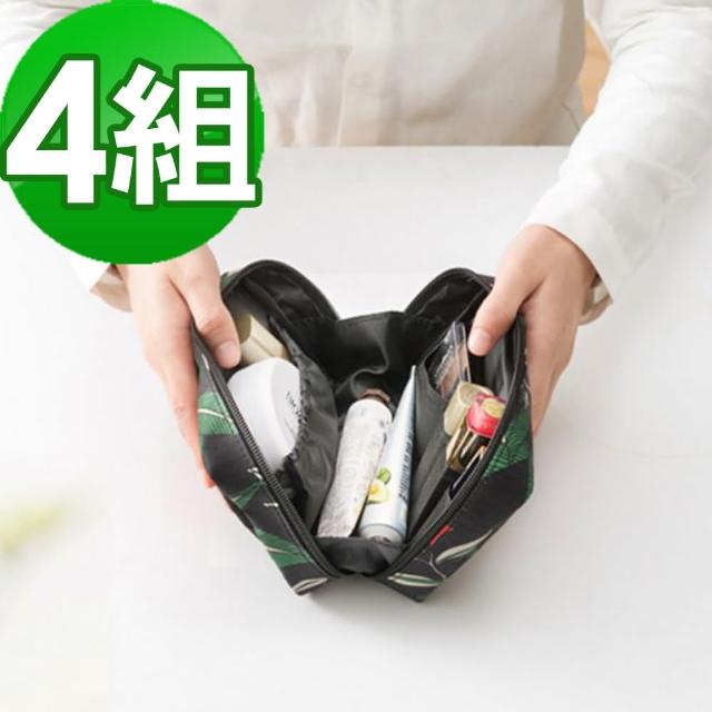 【JIDA】禾風超質感新款加厚化妝包-手拿包-2色(四入組)