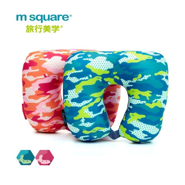 【m square】迷彩凹形填充粒頸枕