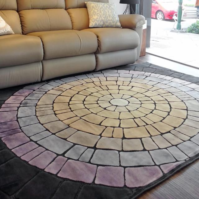 【范登伯格】法蘭斯 頂級立體雕花絲質地毯-石格(200x300cm)