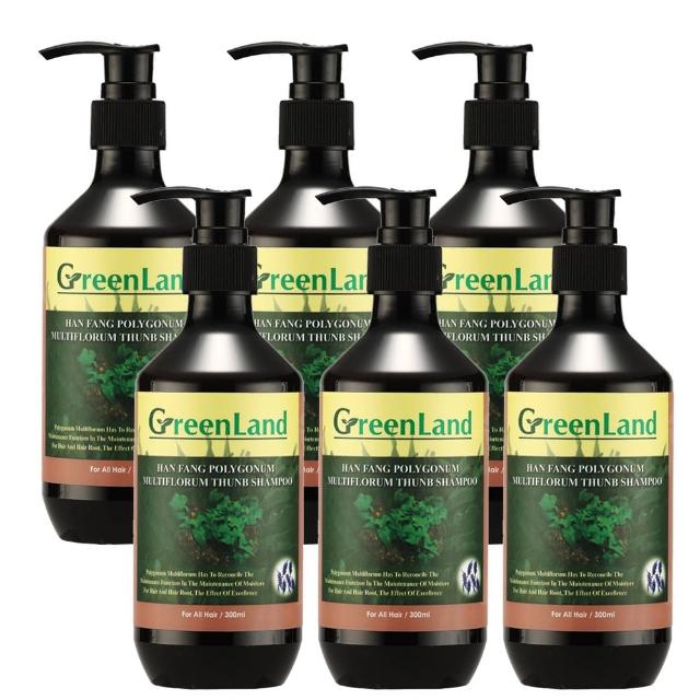 【GreenLand】何首烏深層養護黑亮草本洗髮精(6瓶)