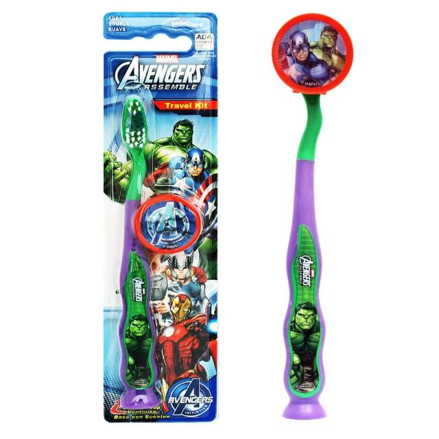 【AVENGERS】單入兒童吸盤牙刷-附刷蓋(Hulk)