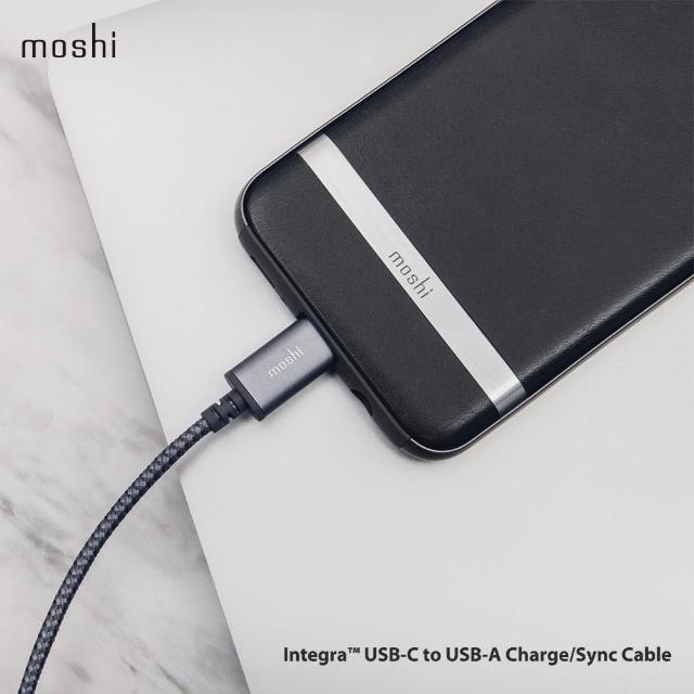 【Moshi】Integra 強韌系列USB-C to USB-A 耐用充電-傳輸編織線