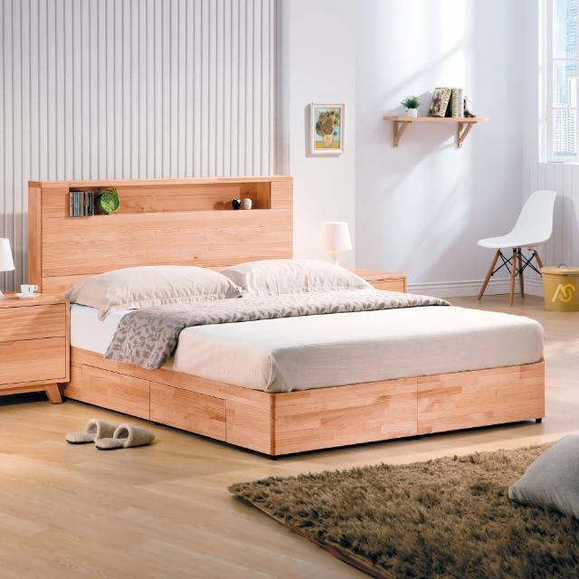 【AS】海瑞雙人5尺實木收納型床