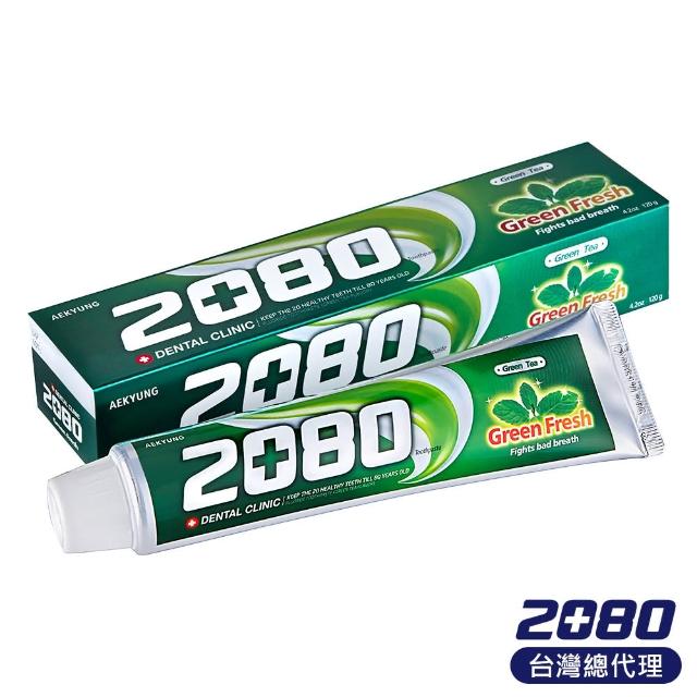 【韓國2080】綠茶清新護齦牙膏(120gX16入)