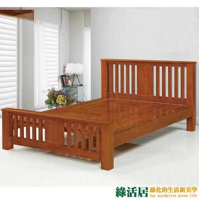 【綠活居】謝特  時尚6尺實木雙人加大床台(不含床墊)