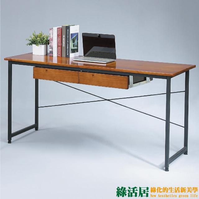 【綠活居】薛曼    簡約風6尺實木書桌-電腦桌