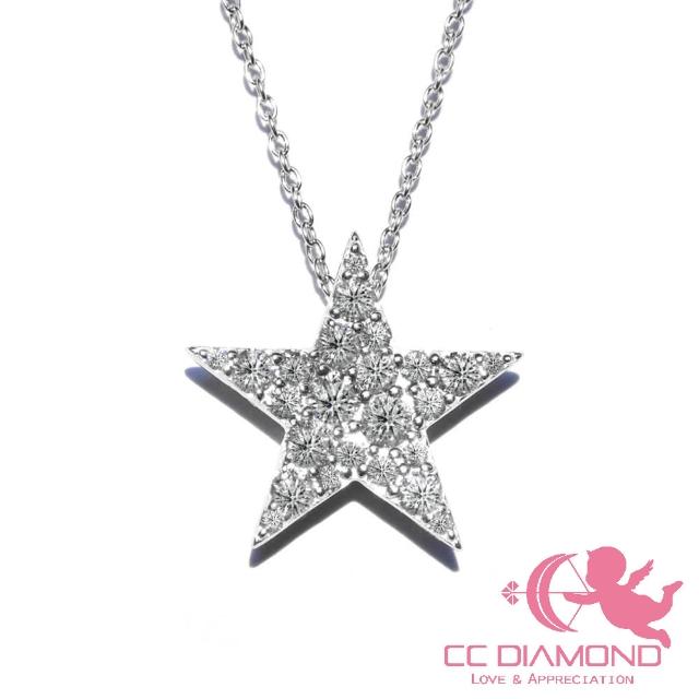 【CC Diamond】日本進口 1克拉Biggest star鑽石項鏈吊墜鎖骨鏈(日本鑽石鎖骨項鏈 套鏈)