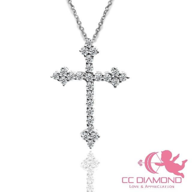 【CC Diamond】日本進口 名媛1克拉花形十字架(純鉑金臺Pt900)