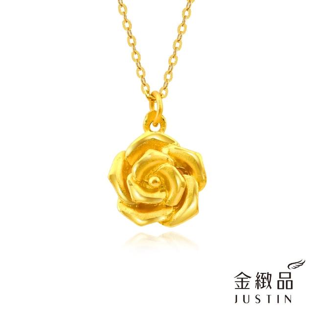 【金緻品】黃金項鍊 玫瑰香氣(金飾 9999純金套鍊 金項鍊 金鍊子 玫瑰花)
