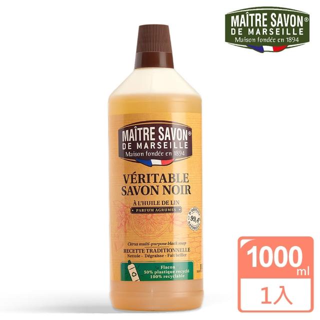 【玫翠思】法國玫翠思亞麻油黑肥皂1000ML(柑橘)