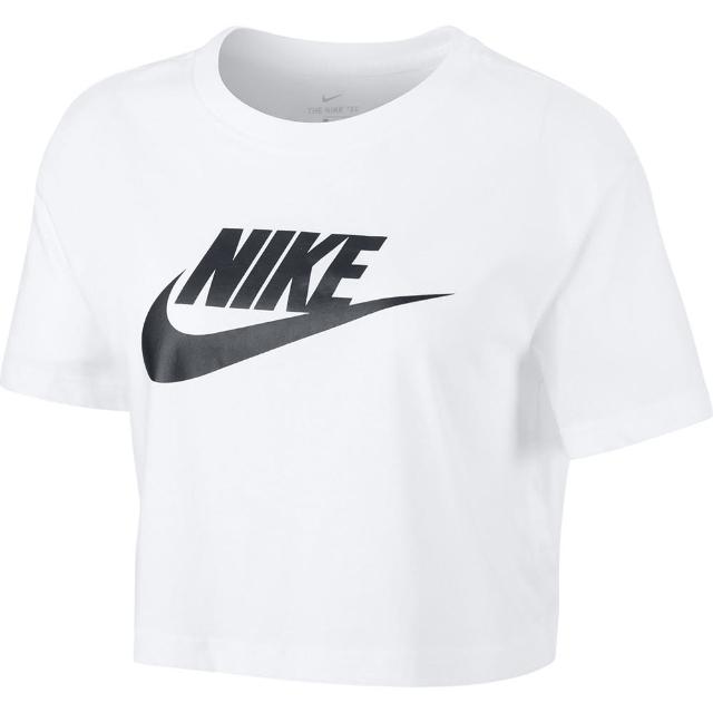 NIKE 耐吉【NIKE 耐吉】上衣 女款 短袖上衣 短版 運動 AS W NSW TEE ESSNTL CRP ICN FT 白 BV6176-100