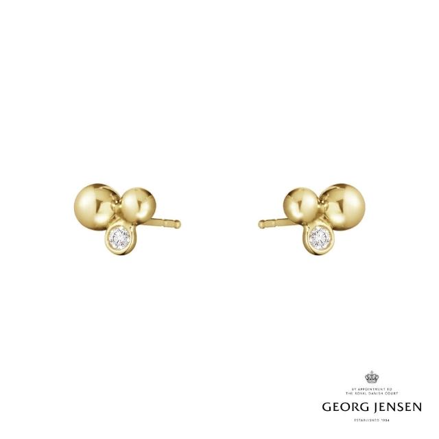 【Georg Jensen 喬治傑生】MOONLIGHT GRAPES 18K金鑽石耳環(官方直營)