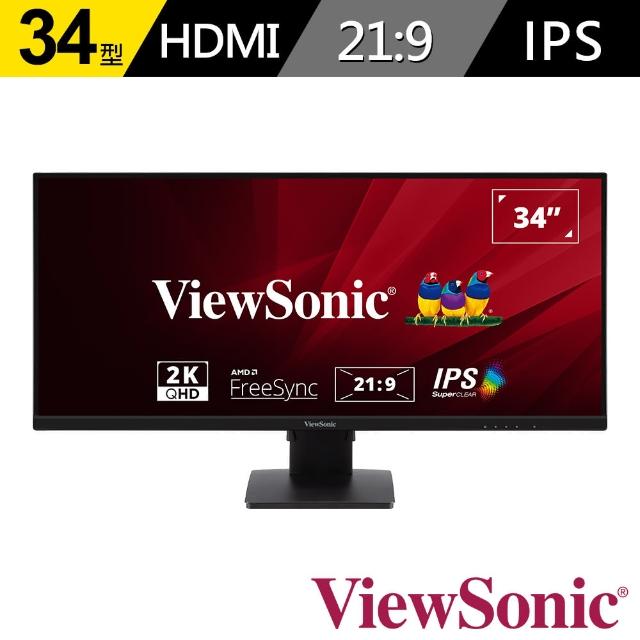 【ViewSonic 優派】VA3456-MHDJ 34型 2K IPS 三邊窄邊框顯示器