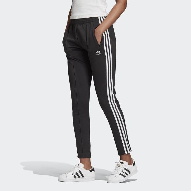 adidas 愛迪達【adidas 愛迪達】長褲 女款 運動 慢跑 健身 三葉草 SST PANTS PB 黑 GD2361