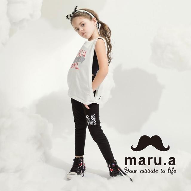 maru.a【maru.a】親子款鬍子滿版字母M印花內搭褲(2色)