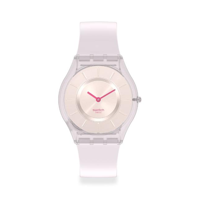 【SWATCH】SKIN超薄系列手錶CREAMY奶油白(34mm)