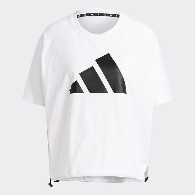 adidas 愛迪達【adidas 愛迪達】上衣 女款 運動 健身 寬鬆 短袖上衣 W ST LOGO TEE 白 GL9507