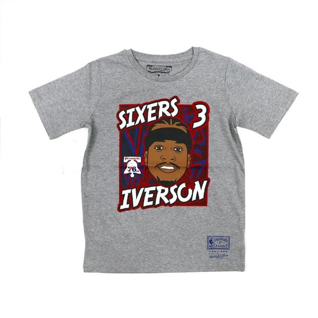 NBA【NBA】M&N NBA 青少年 球員肖像 短袖上衣 76人 #3 Allen Iverson(WN2B7BME8-76RIA)