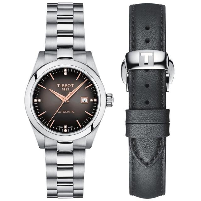 【TISSOT 天梭】T-MY LADY 真鑽機械女錶-29.3mm(T1320071106601)