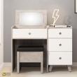 【WAKUHOME 瓦酷家具】Winni北歐風3.3尺掀鏡台桌椅組A011-W306-1+306-2+307