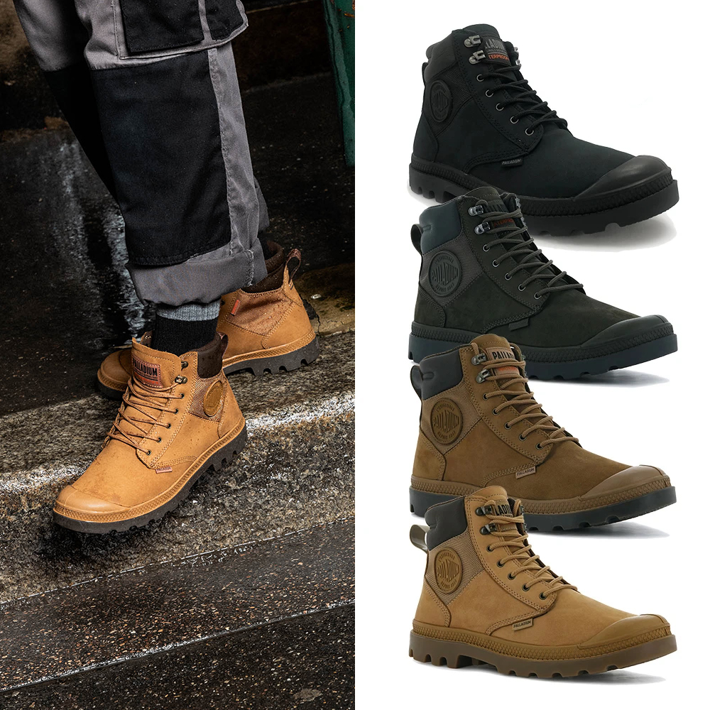 【Palladium】PAMPA SHIELD WP+ LUX皮革防水靴-中性-四色任選