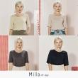Milla精品法國亞麻涼爽U領上衣(U)