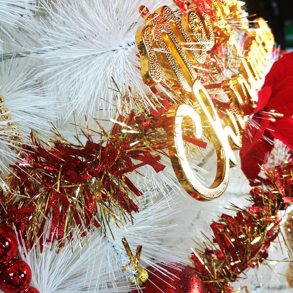 【聖誕裝飾品特賣】台灣製10尺(300cm特級白色松針葉聖誕樹-紅金色系+100燈LED燈6串-附控制器)
