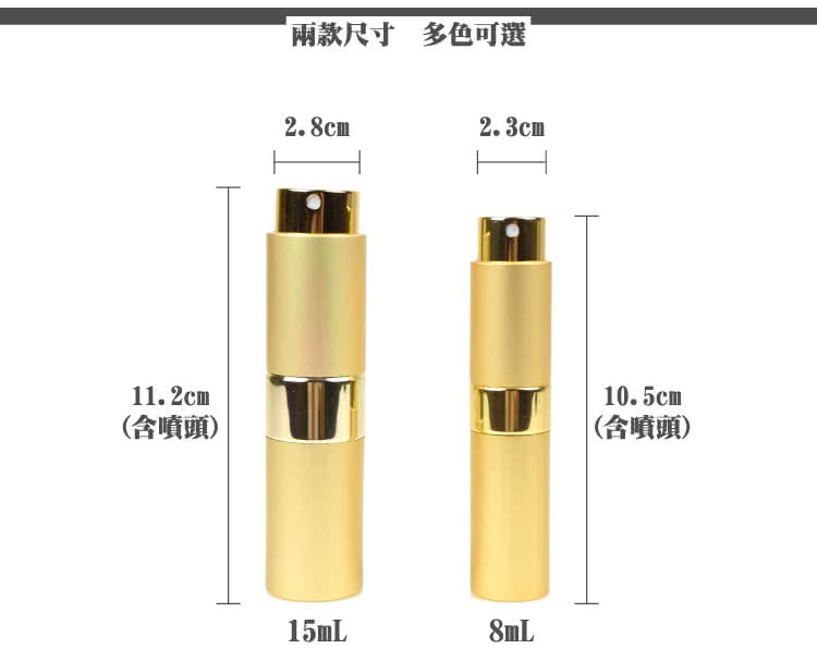 【MYBeauty】香水隨身填充噴霧瓶-旋轉款(15ML)