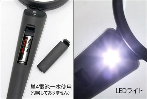 【日本 I.L.K.】3x/65mm 日本製手持型LED照明放大鏡(LE65)