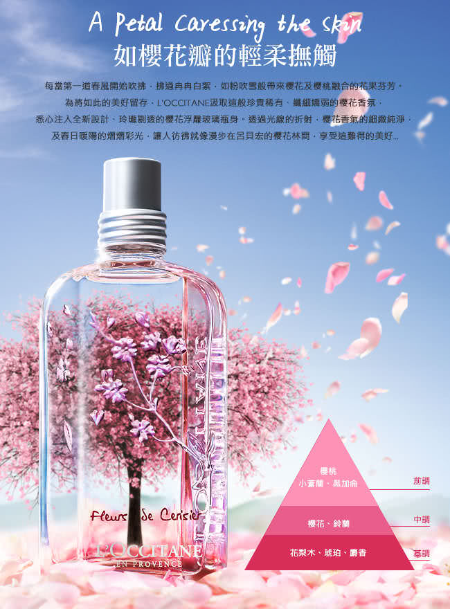 L Occitane 歐舒丹 櫻花淡香水75ml Momo購物網