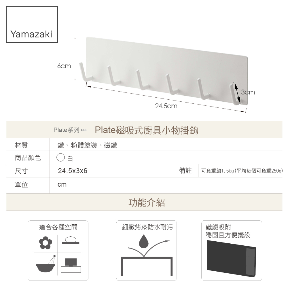 可負重約1.5kg 平均每個可負重250g