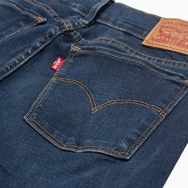 【Levis】710 超緊身丹寧牛仔褲-深藍