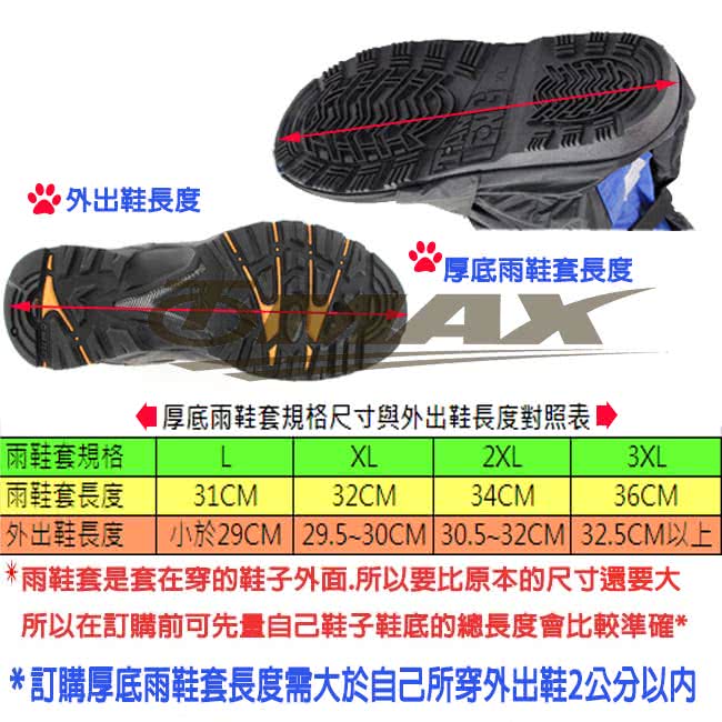 【天龍牌】疾風賽車型強韌厚底雨鞋套-藍黑(12H)