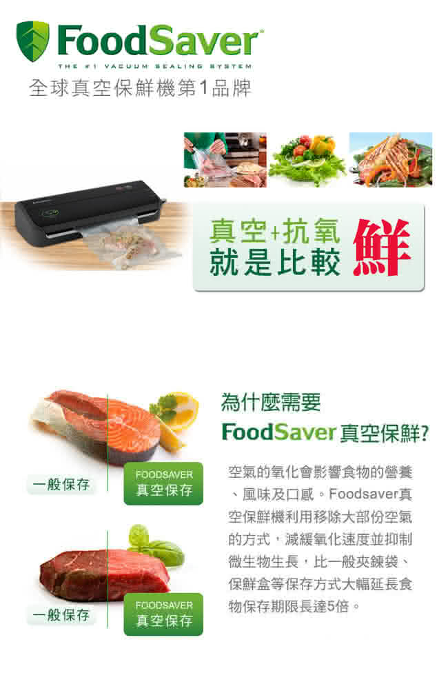 【美國FoodSaver】家用真空包裝機FM2000