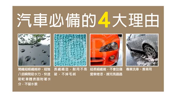 【巧巧】超吸水潔車巾 M 隨機出貨(汽車美容巾)