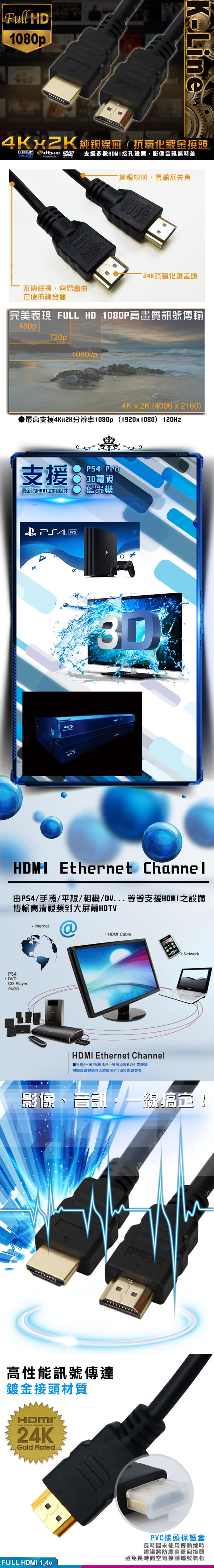 【Bravo-u】HDMI to HDMI 影音傳輸線 3M