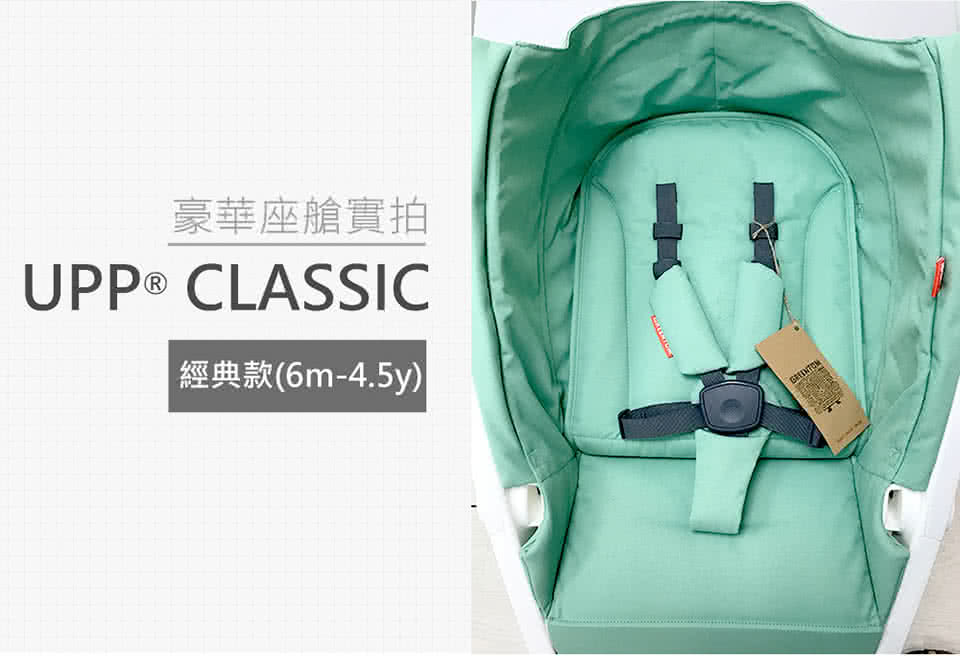 【荷蘭Greentom】UPP Classic經典款-經典嬰兒推車(尊爵黑+率性綠)