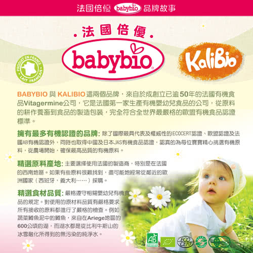 【法國BABYBIO】有機蘋果黑棗纖果泥(90gx12)