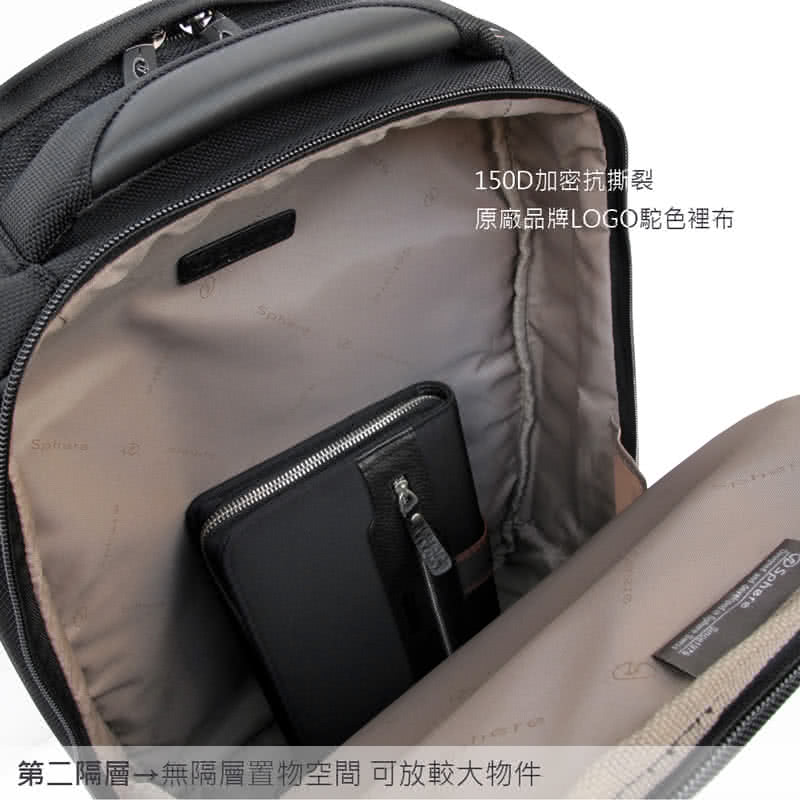 150D加密抗撕裂 原廠品牌LOGO駝色裡布 第二隔層無隔層置物空間可放較大物件 