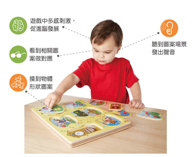 【美國瑪莉莎 Melissa & Doug】聲音拼圖 - 英文童謠 - 黃