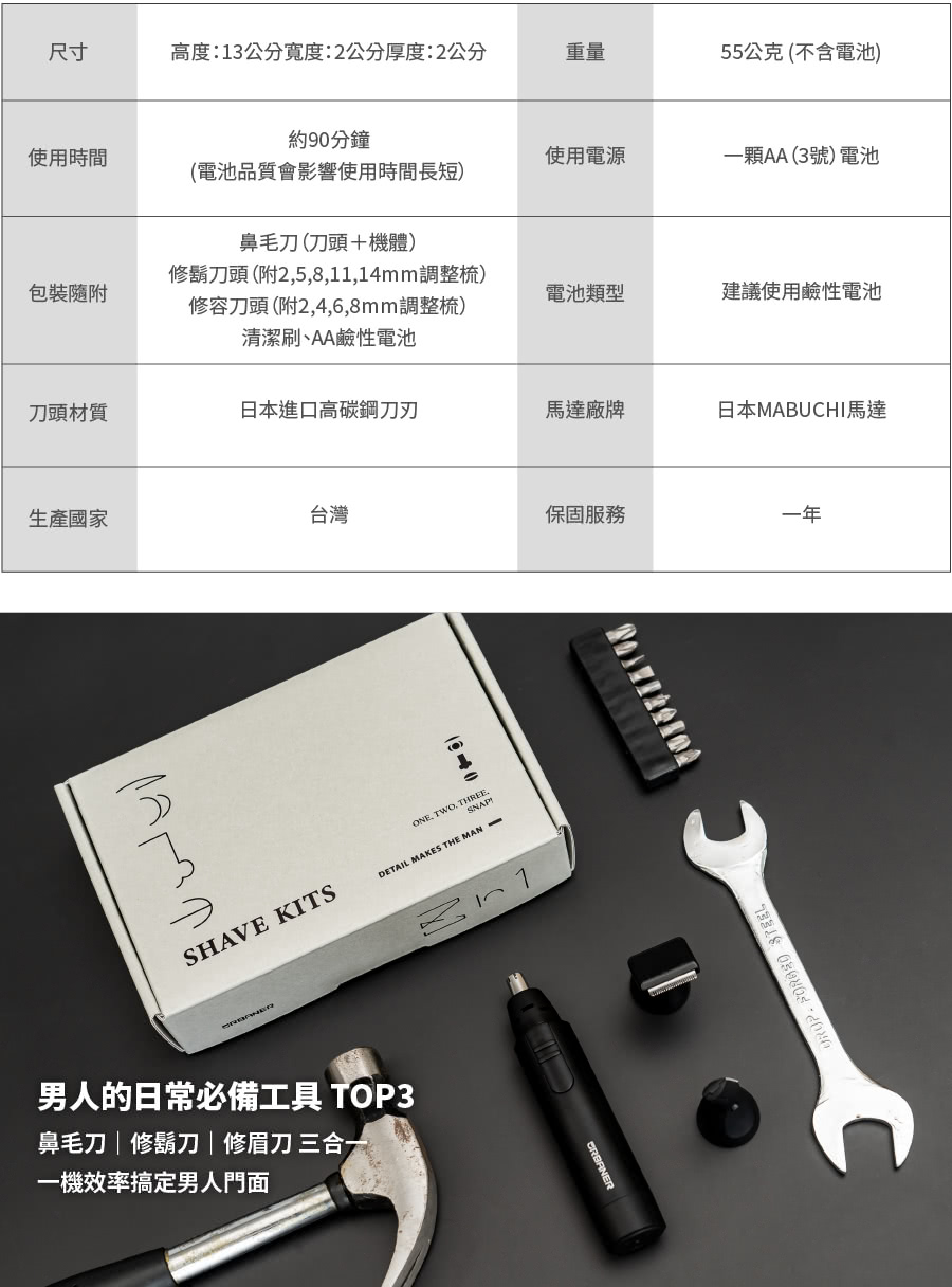 修鬍刀頭附2,5,8,11,14mm調整梳