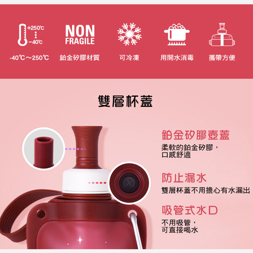 雙層杯蓋不用擔心有水漏出