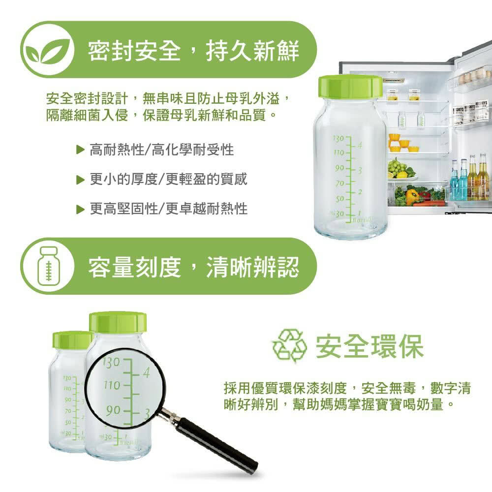 安全密封設計,無串味且防止母乳外溢,