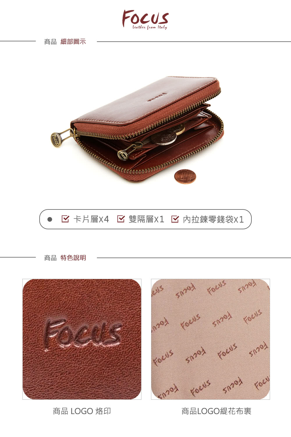 区 卡片層X4 M 雙隔層X1  內拉鍊零錢袋X1