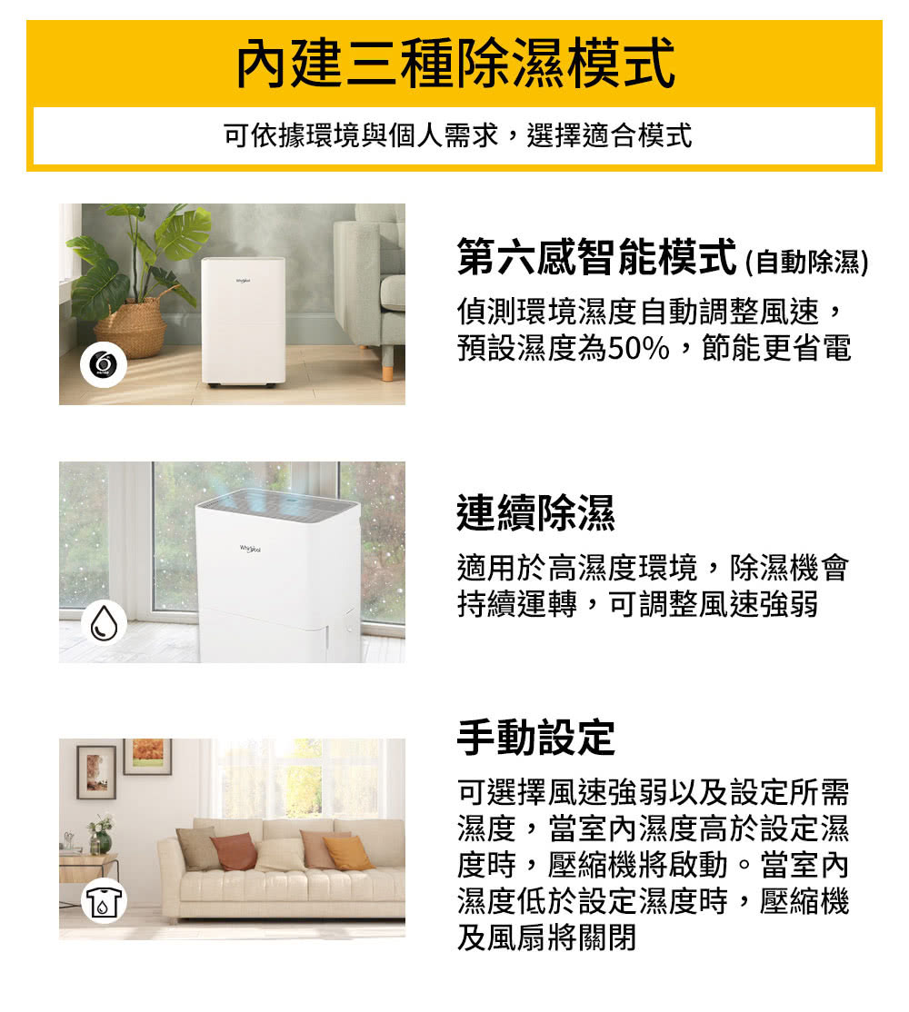 可依據環境與個人需求,選擇適合模式