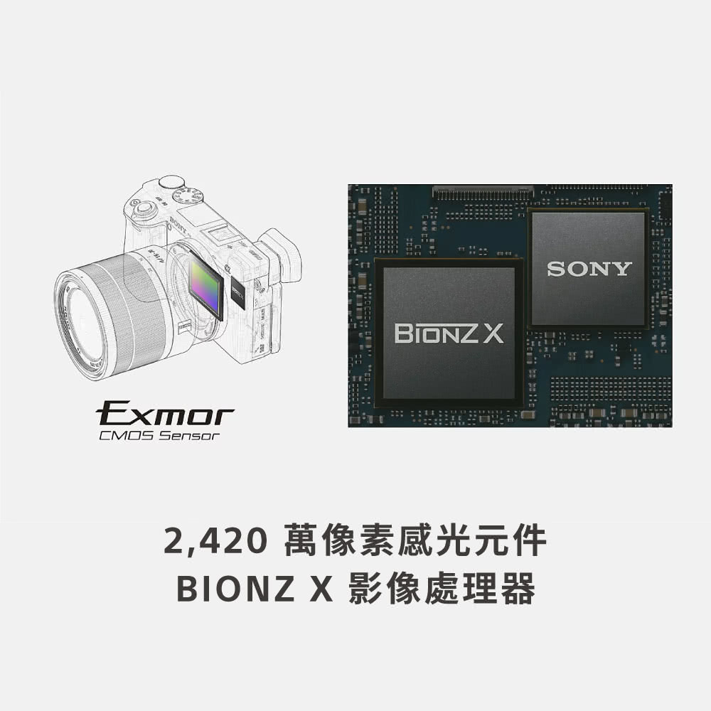 2,420 萬像素感光元件 BIONZ X 影像處理器 